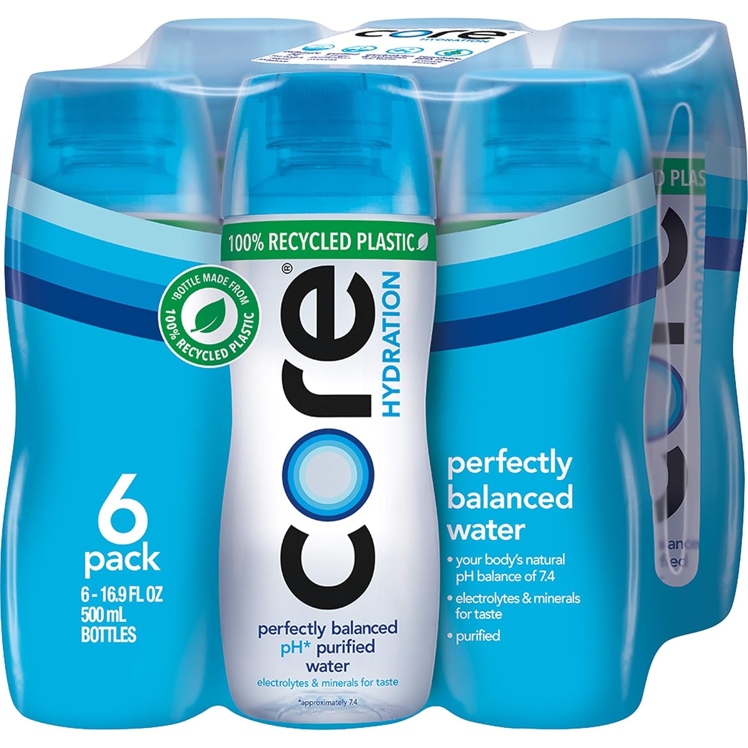 Hydration Nutrient Enhanced Water, 16.9 Fluid Ounce (.5 Liter) Water Bottles, 6 Pack