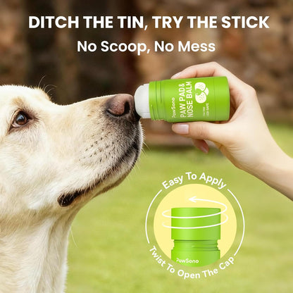 Lick-Safe Dog Paw & Nose Balm with Coconut Oil | All-Natural Moisturizer & Soother for Dry, Cracked Pads & Snout | Heat & Cold Pavement Protection Wax | Horse Hoof, Joint Care (1.3 Oz