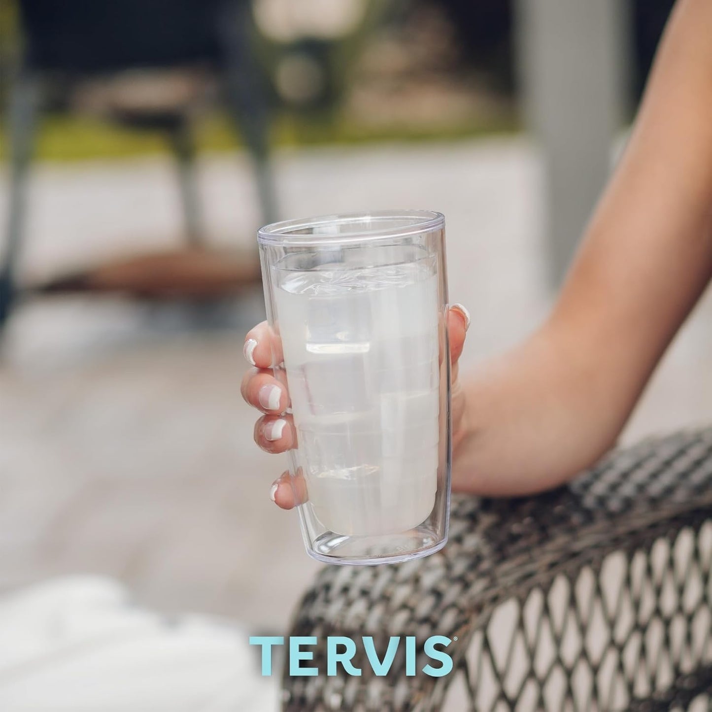 Clear & Colorful Tabletop Made in USA Double Walled Insulated Tumbler Travel Cup Keeps Drinks Cold & Hot, 16Oz - 4Pk, Clear