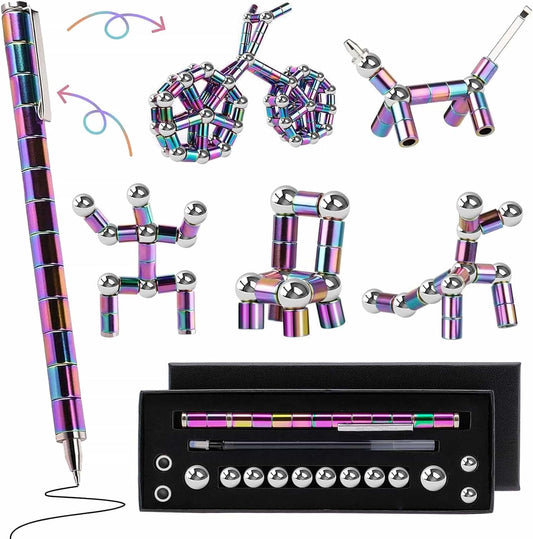 Magnetic Fidget Pen Teen Gifts: Cool Gadget for Men Teacher Appreciation Gifts Graduation Gift for Her Him Stress Relief Fidget Toy for 13 14 15 16 17 18 Year Old Boys Girls,Office Desk Accessories
