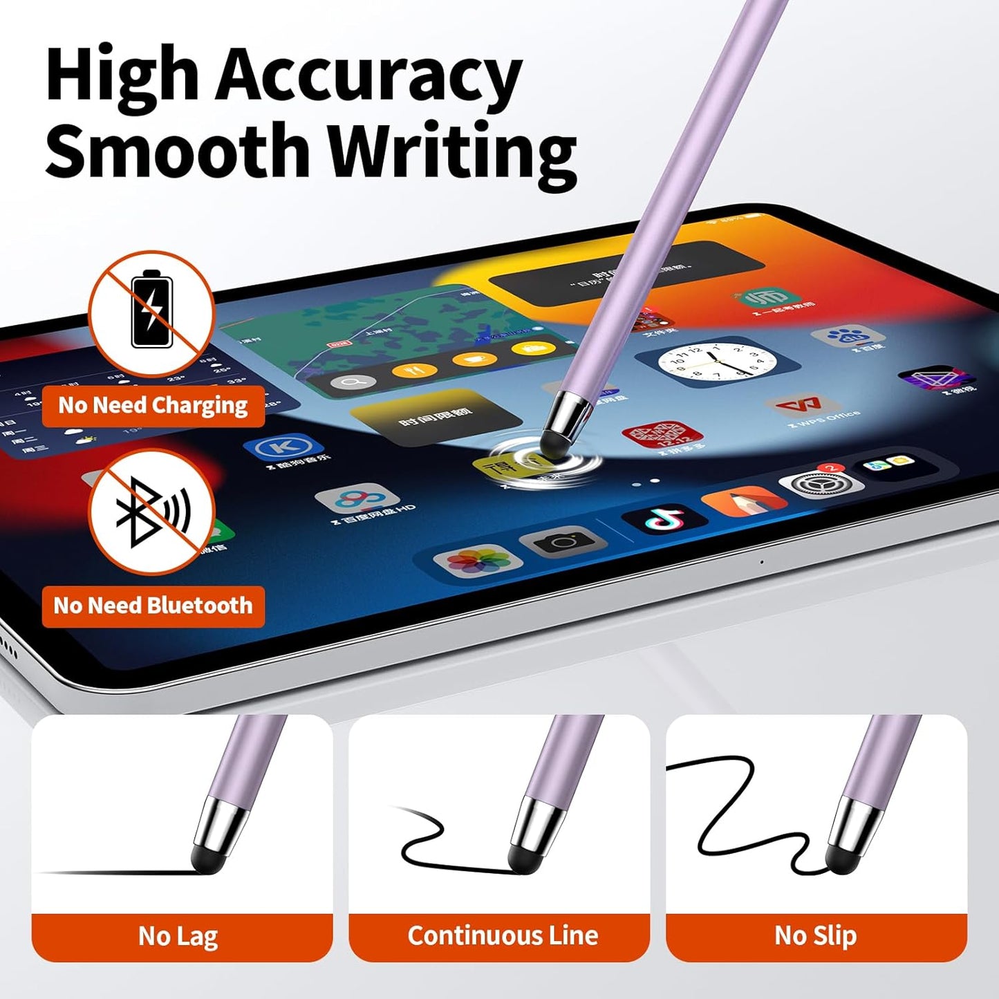 Stylus(10 Pcs),Stylus Pen for Touchscreen Ipad.2-In-1 Universal Ipad Pencil | High Sensitivity,Rubber Tip,Compatible with Ipad,Iphone,Tablets,And Android Devices,20 Tips