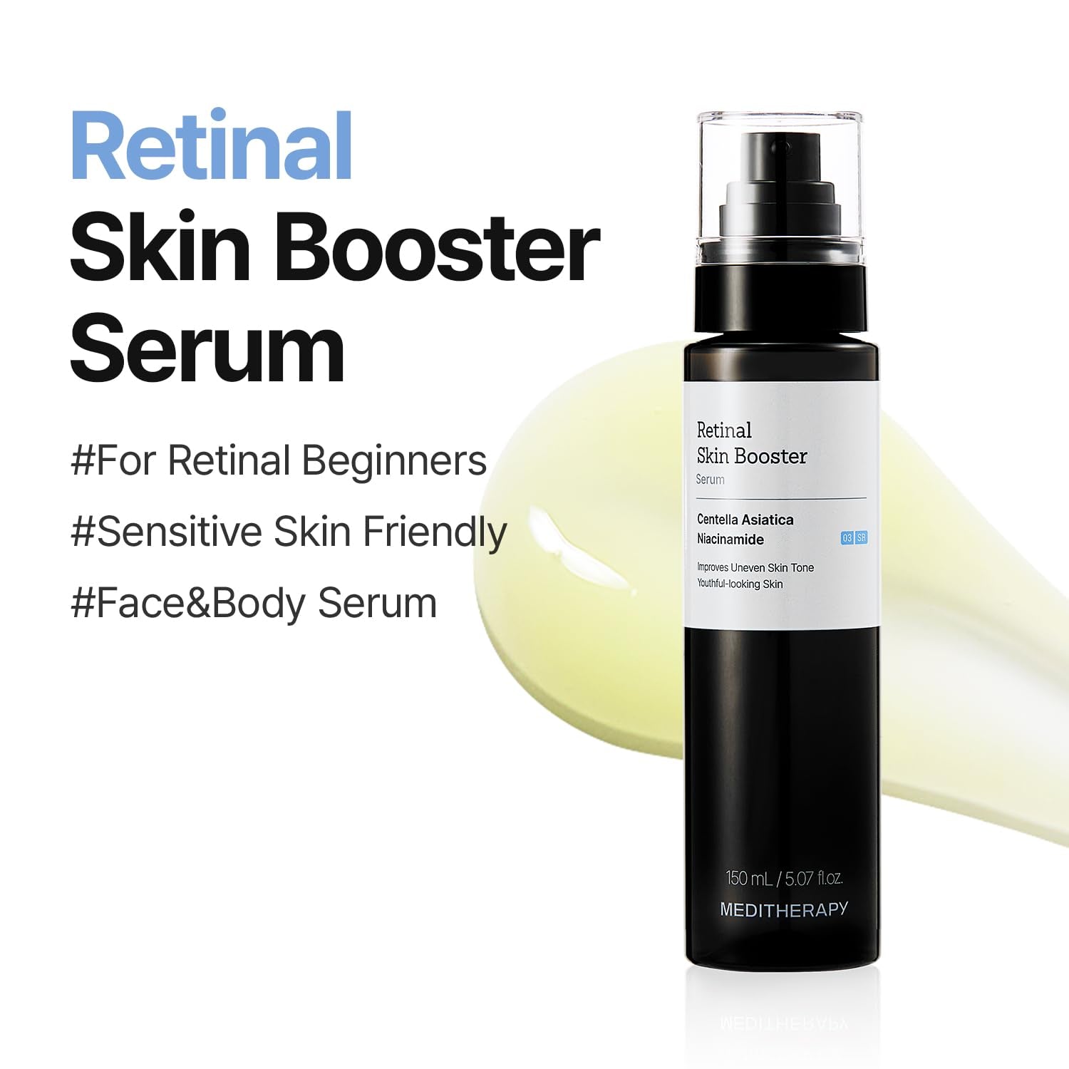 Retinal Skin Booster Serum | Retinaldehyde, Niacinamide Anti-Aging Serum - K-Beauty Facial Serum for Fine Lines, Firming & Radiance | Hydrating Face Serum All Skin Types, 5.07 Fl Oz