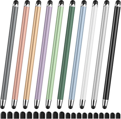 Stylus(10 Pcs),Stylus Pen for Touchscreen Ipad.2-In-1 Universal Ipad Pencil | High Sensitivity,Rubber Tip,Compatible with Ipad,Iphone,Tablets,And Android Devices,20 Tips