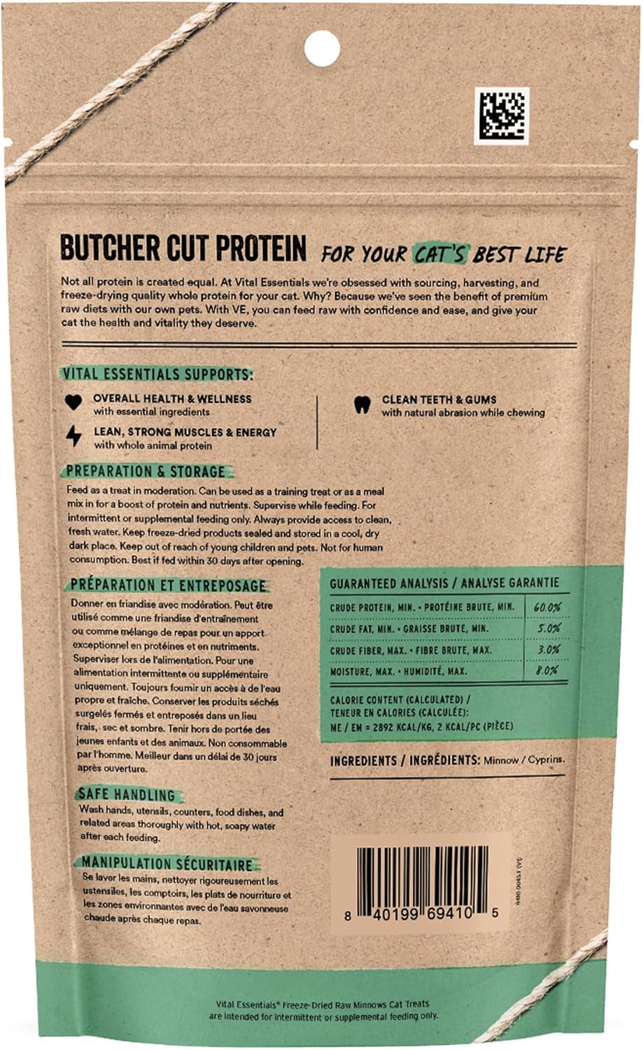 Freeze Dried Minnows Cat Treats | Single Ingredient | Premium Quality | Grain Free, Healthy Treats for Cats, 1 Oz Bag