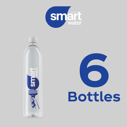Smartwater Vapor Distilled Premium Water Bottles, 1L, 6 Pack