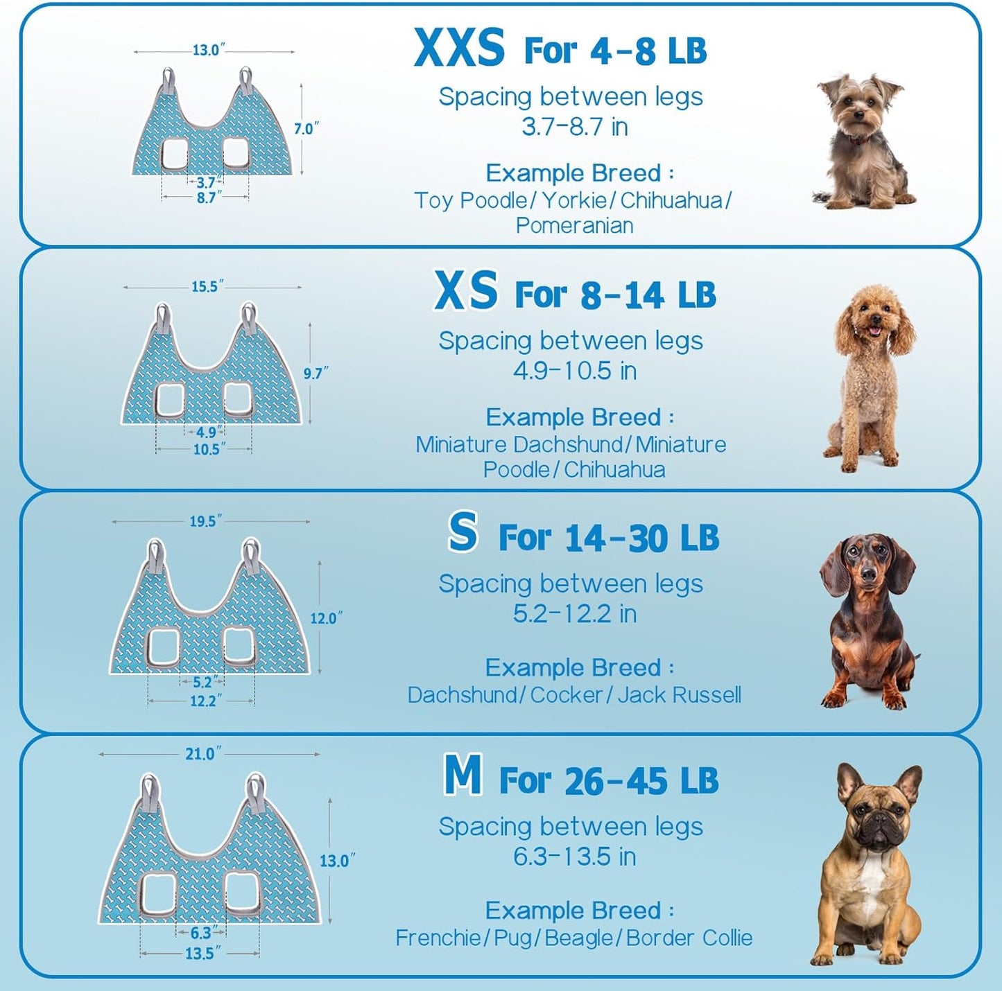 Dog Grooming Hammock Harness for Dogs Cats, Relaxation Pet Nail Clipper Hammock, Restraint Dog & Small Animal Leashes Sling for Groomingk for Nail Trimming (Coral Blue, S)