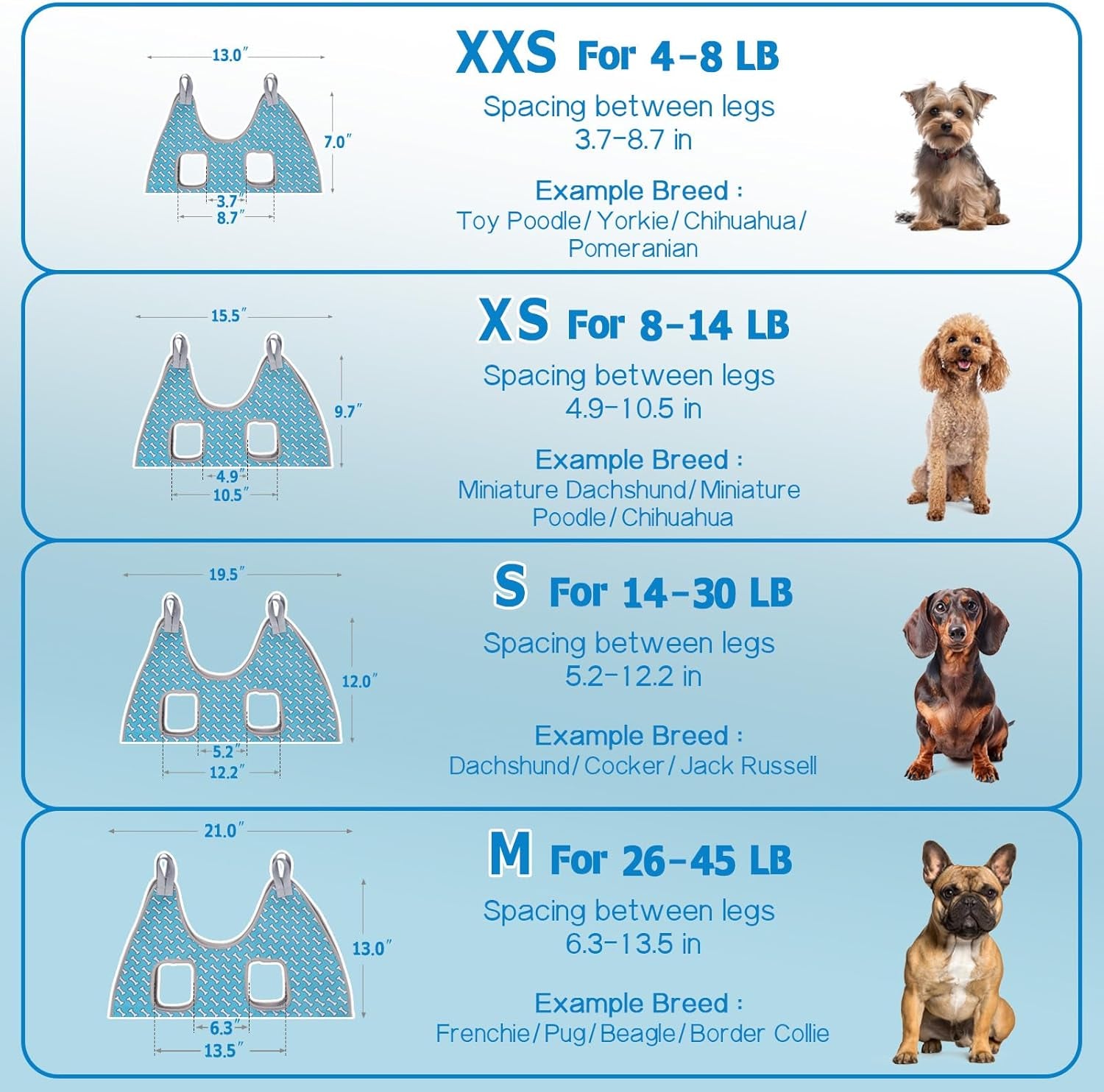 Dog Grooming Hammock Harness for Dogs Cats, Relaxation Pet Nail Clipper Hammock, Restraint Dog & Small Animal Leashes Sling for Groomingk for Nail Trimming (Coral Blue, S)