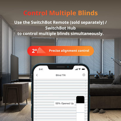 Smart Electric Motorized Blinds Kit - 3Pack with 2.4G Wifi Remote Control, Solar Powered, Compatible with Alexa, Google Home and Siri, Light Sensing Control, Unlimited Group Control