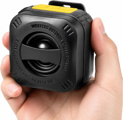Wearable Bluetooth Speaker Clip On: 5W Wireless Small Portable Audio for Mechanical Tradespeople,Ip56 Waterproof & Dustproof/Built-In Mic for Noisy Jobsite