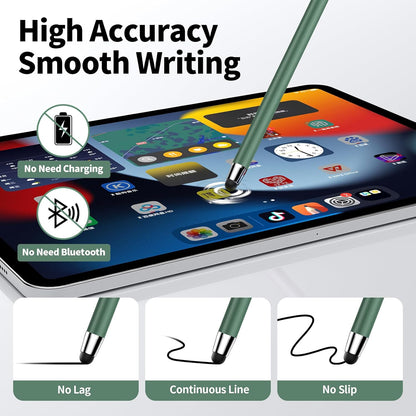 Stylus Pen for Touchscreen(5 Pcs) 2-In-1 Stylus Pen for Ipad | High Sensitivity Precision Suitable for Touch Screens of Iphone/Ipad/Android Tablet(Black/White/Gray/Gold/Dark Green)