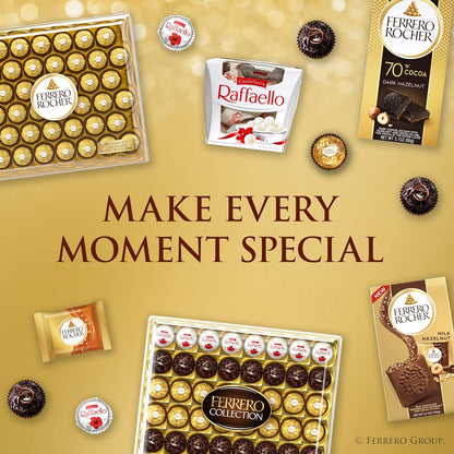 Gourmet Hazelnut Milk Chocolate Gift Box, 12 Individually Wrapped Chocolates, 5.3 Oz