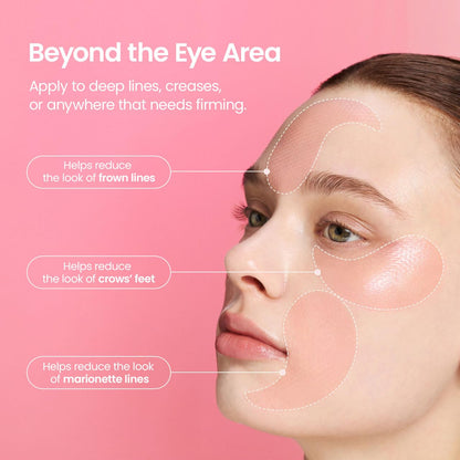 Collagen Peptide Eye Patches, anti Wrinkle & Smile Line Patches for Face, under Eye Mask for Fine Lines & Eye Bags, Travel Essentials & Self Care Gifts for Women, Korean Skin Care (60 Count)