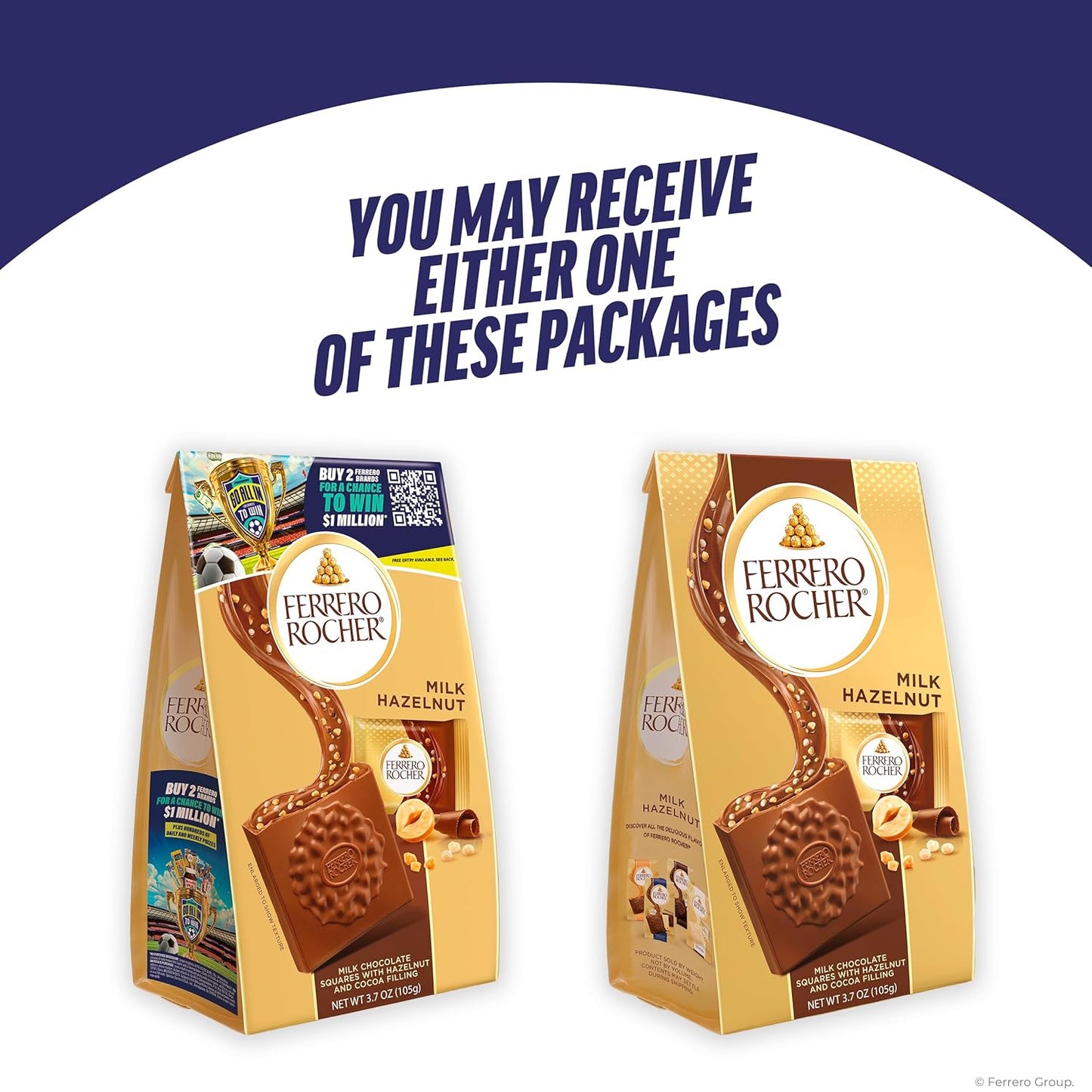Premium Milk Hazelnut Chocolate Squares, Individually Wrapped Chocolates, Great for Sharing or Gifting, 3.7 Oz