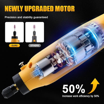 Cordless Rotary Tool Kit for DEWALT 20V Max Battery, 6-Speed with 25 Accessories, Multi-Purpose Power Rotary Tool for Sanding, Polishing, Drilling, Etching, Engraving, DIY Crafts (No Battery)