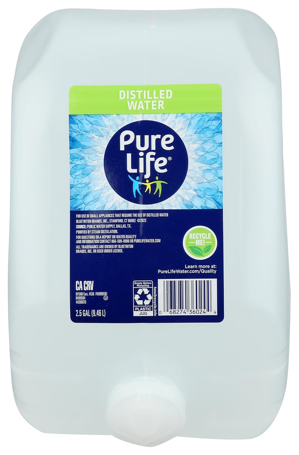 Distilled Water 2.5 Gallon, 320 Fl Oz