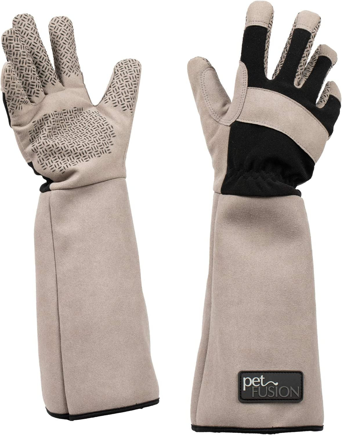 Multipurpose Pet Glove for Grooming, Trips to Vet, Handling. [Puncture & Scratch Resistant, Water Resistant]. 12 Month Warranty for Manufacturer Defects Grey
