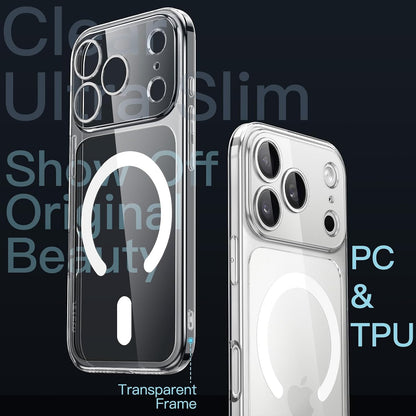 Magnetic Slim Case for Iphone 17 Pro Max 6.9-Inch Compatible with Magsafe, Camera Lens Full Protection, Ultra-Thin Lightweight Clear Minimalist Protective Phone Cover (Clear)