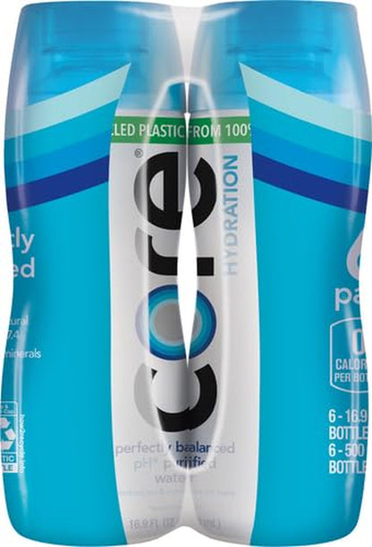 Hydration Nutrient Enhanced Water, 16.9 Fluid Ounce (.5 Liter) Water Bottles, 6 Pack