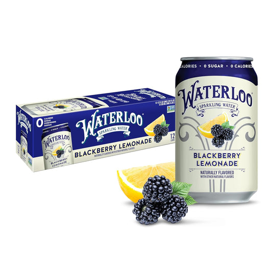, Blackberry Lemonade Naturally Flavored, 12 Fl Oz Cans (Pack of 12) – Zero Calories and Zero Sugar or Sweeteners