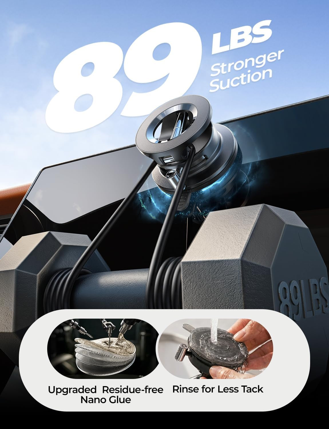 for Magsafe Car Mount, Magnetic Phone Holders for Your Car Vacuum, Phone Mount for Car Accessories for Women Men Jeep BMW, Suction Phone Holder Gifts Kits, for Iphone 17 Pro Max 16 15 14 13 12