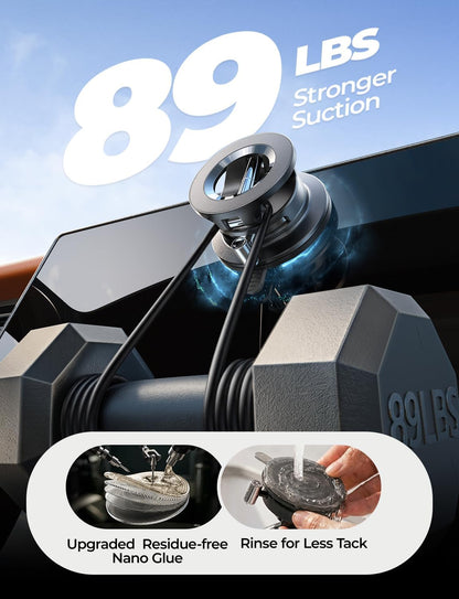 for Magsafe Car Mount, Magnetic Phone Holders for Your Car Vacuum, Phone Mount for Car Accessories for Women Men Jeep BMW, Suction Phone Holder Gifts Kits, for Iphone 17 Pro Max 16 15 14 13 12