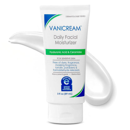 Daily Facial Moisturizer with Ceramides and Hyaluronic Acid - Formulated without Common Irritants for Those with Sensitive Skin, 3 Fl Oz (Pack of 1)