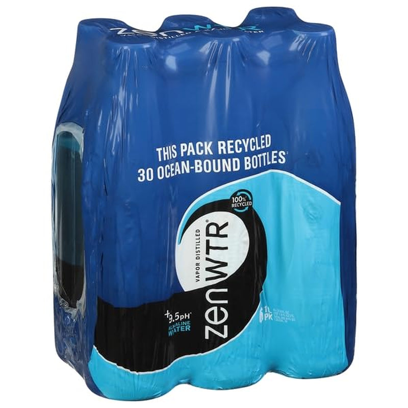 Zenwtr Vapor Distilled Water 6 Pack, 33.8 FZ