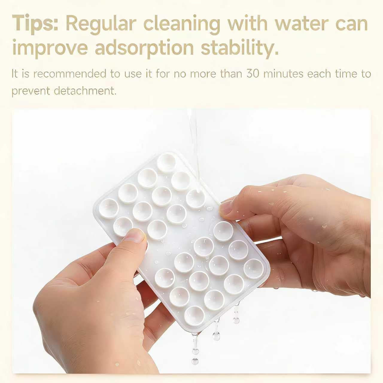 Upgraded Double Sided Silicone Suction Cup Phone Case Mount, Sticky Phone Grip Holder for Hands-Free Selfes & Videos, Reusable Silicone Phone Suction Grip for Iphone & Android, White