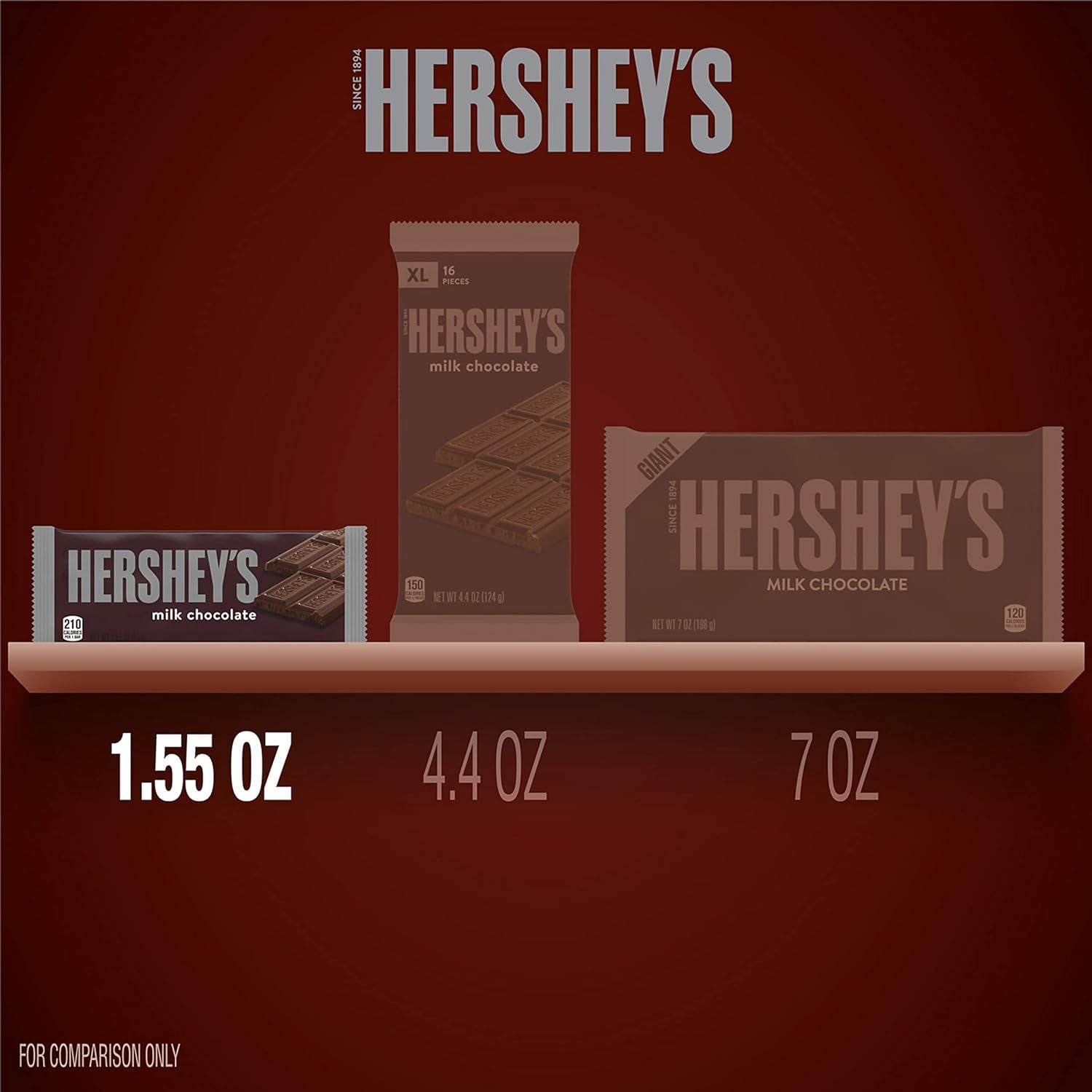 Milk Chocolate Candy Bars, 1.55 Oz (6 Count)