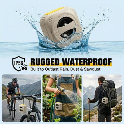 Wearable Bluetooth Speaker Clip on Wireless Portable Loud Audio | Ip56 Waterproof,Tws Dual Speaker Sync,Tf Card Mode & FM Radio,Built-In Mic Hands-Free for Outdoor Sports Travel