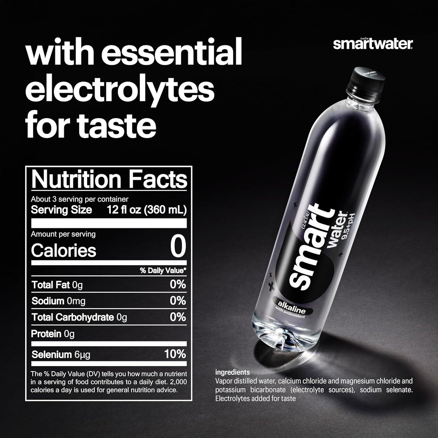 Smartwater Alkaline with Antioxidant 1L 6Pk