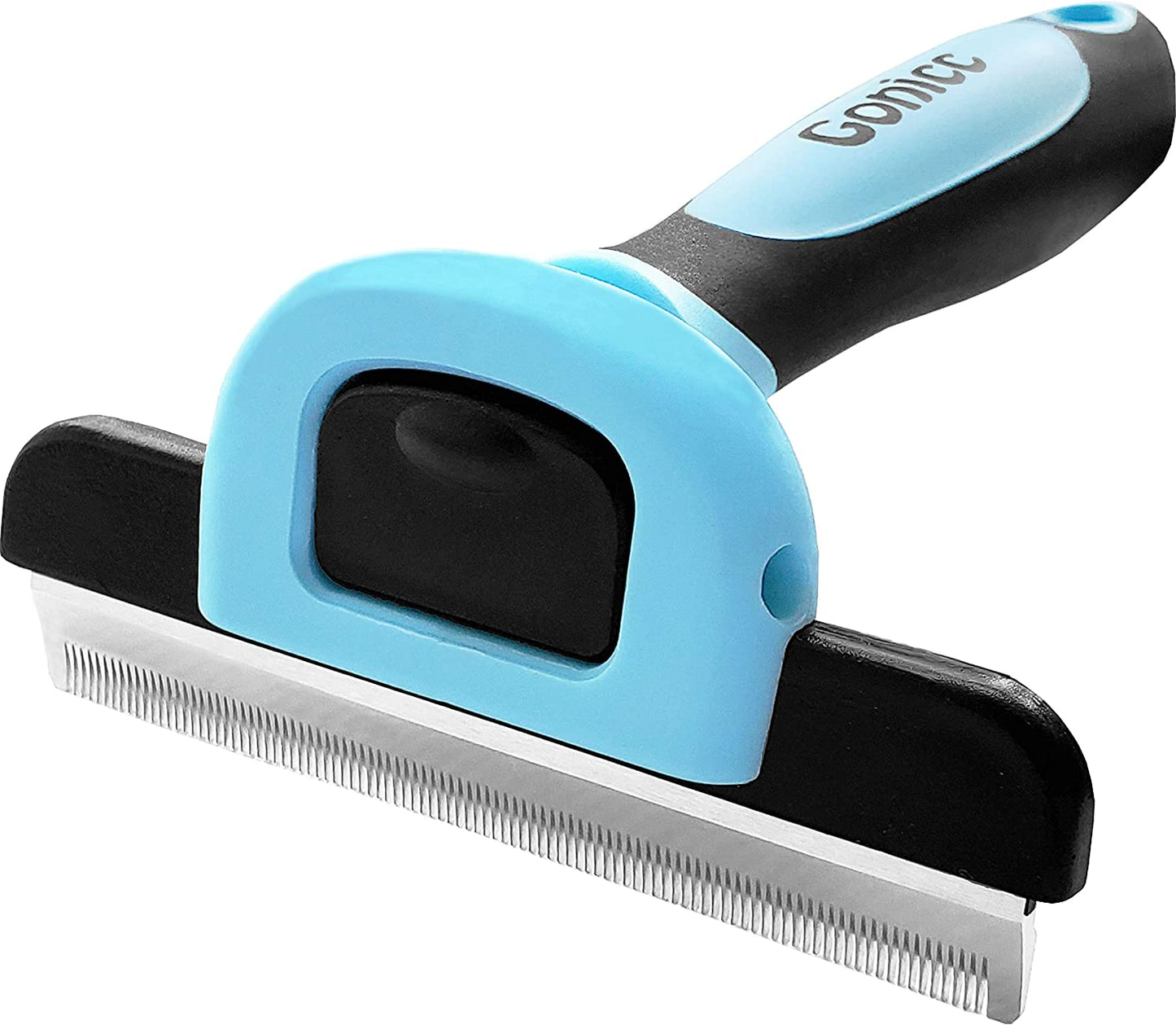 PDT- 1001 Professional Pet De Shedding Comb Tool Blue | Effectively Reduces Shedding by up to 95%, Ideal for Short, Medium, Long Hair, Ergonomic Non-Slip Handles, Durable and Stable