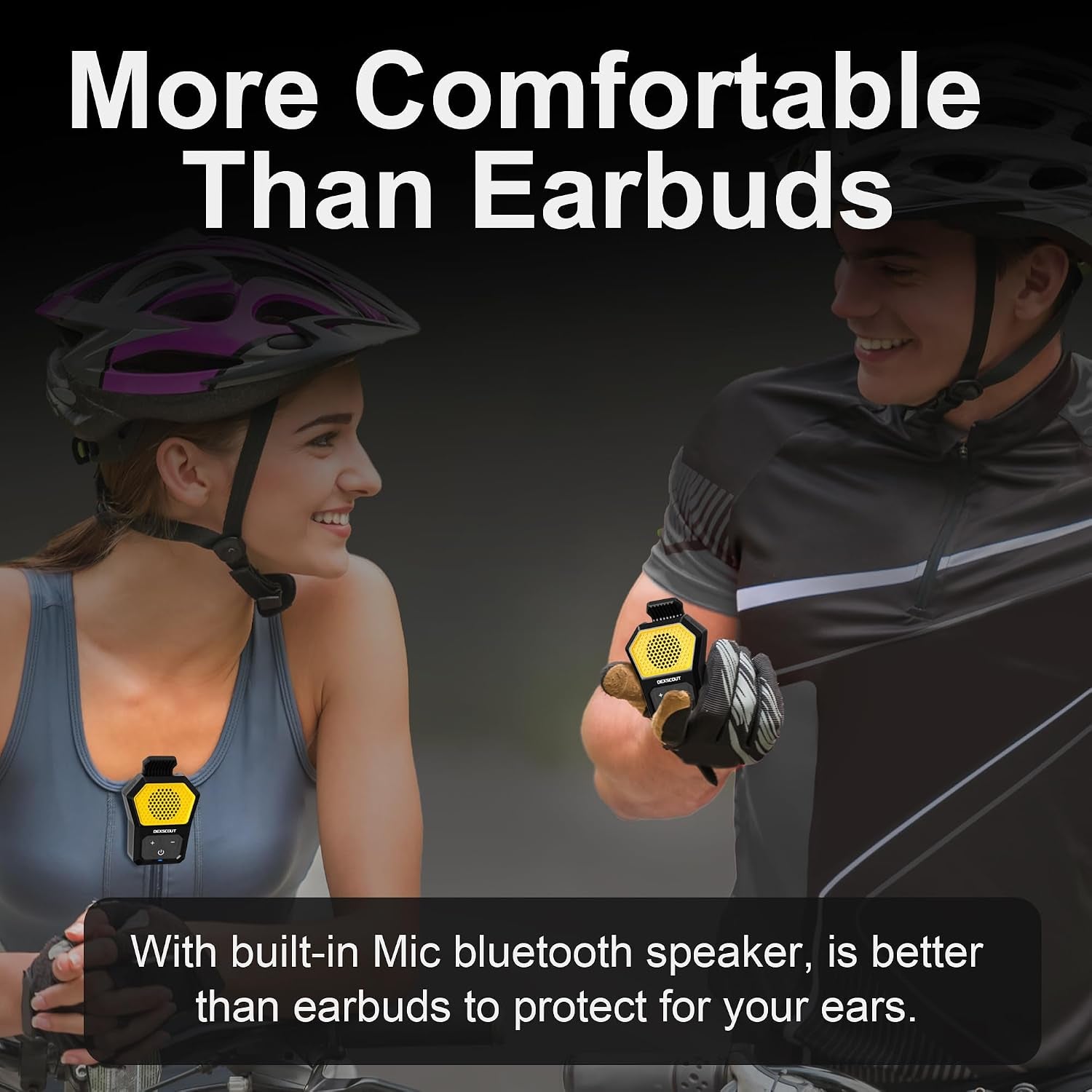 Wearable Bluetooth Speaker, Portable Wireless Clip-On Mini Water-Resistant Speaker, 12H Playtime, Built-In Mics for Hands-Free, Small Wireless Bluetooth for Jobsite/Sports/Outdoor