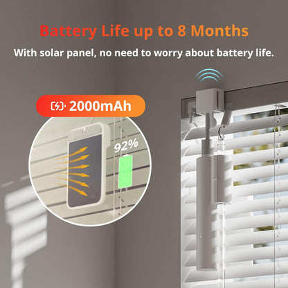 Smart Electric Motorized Blinds Kit - 3Pack with 2.4G Wifi Remote Control, Solar Powered, Compatible with Alexa, Google Home and Siri, Light Sensing Control, Unlimited Group Control