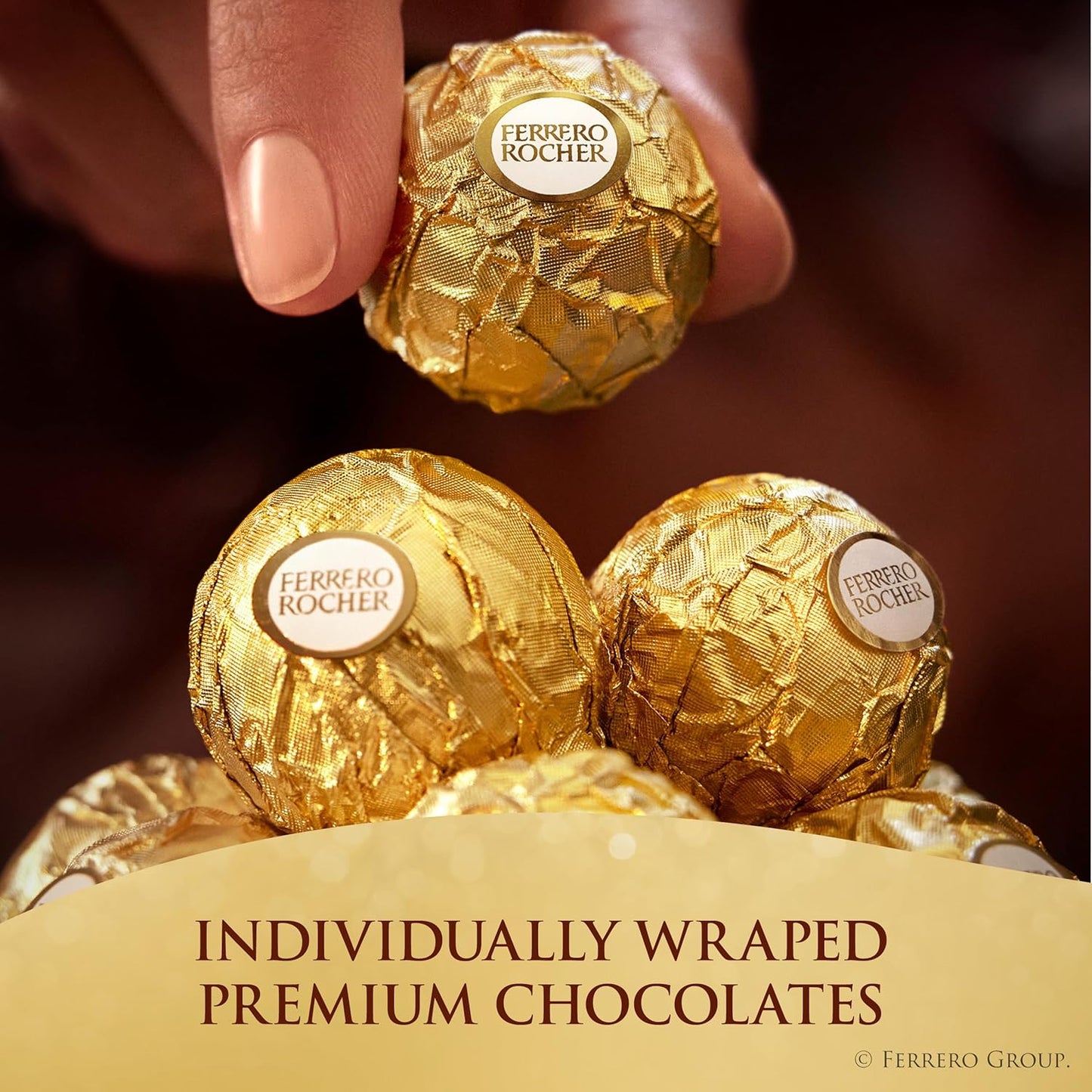 Gourmet Hazelnut Milk Chocolate Gift Box, 12 Individually Wrapped Chocolates, 5.3 Oz