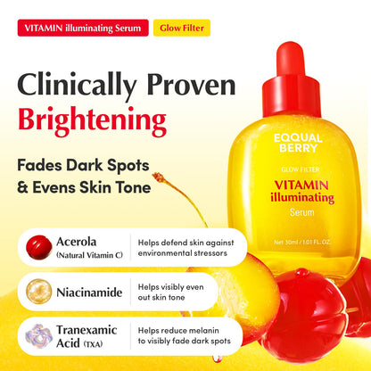 Vitamin Illuminating Serum | Niacinamide 4% & TXA | Brightening Vitamin C Serum for Face Glow with Hyaluronic Acid | Dark Spot & Uneven Tone Care | Korean Skincare, 1.01 Fl Oz