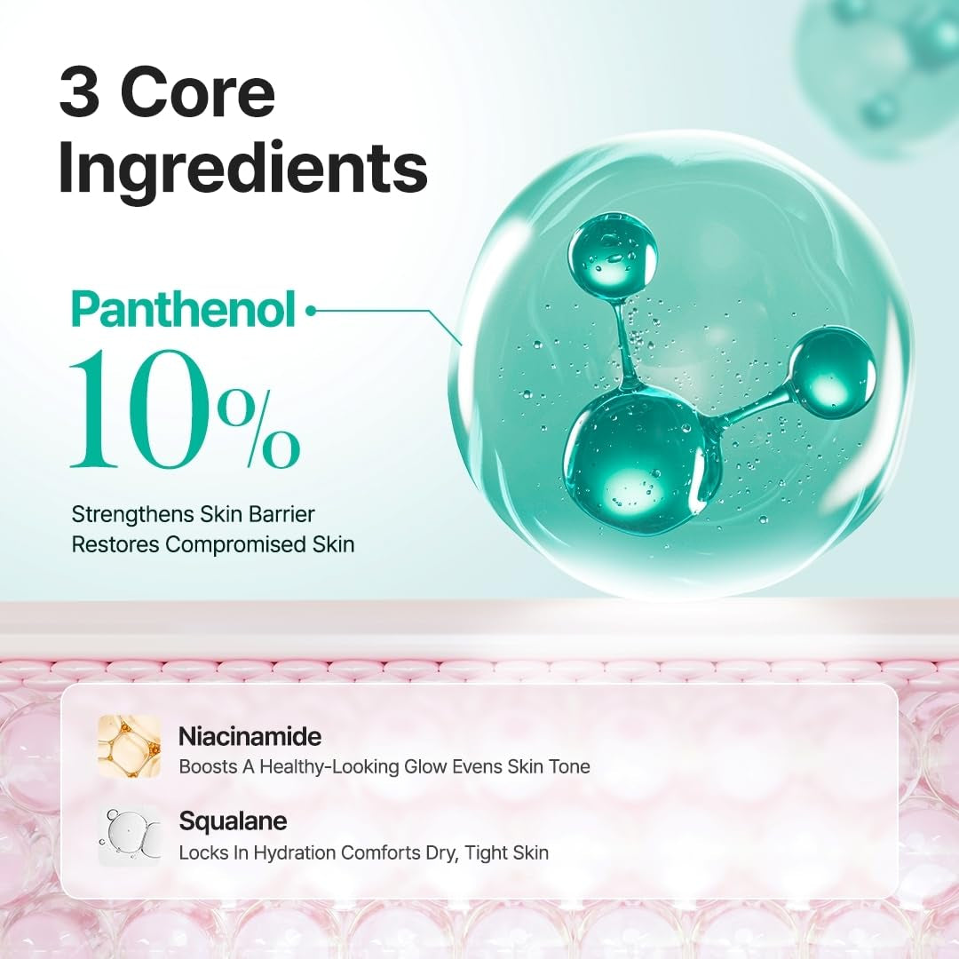 Panthenol 10% Barrier Cream | Face Moisturizer for Skin Barrier Repair | All Skin Types, Sensitive and Blemish-Prone Skin | Non-Comedogenic, Vegan | Korean Skincare, 100Ml, 3.38 Fl.Oz