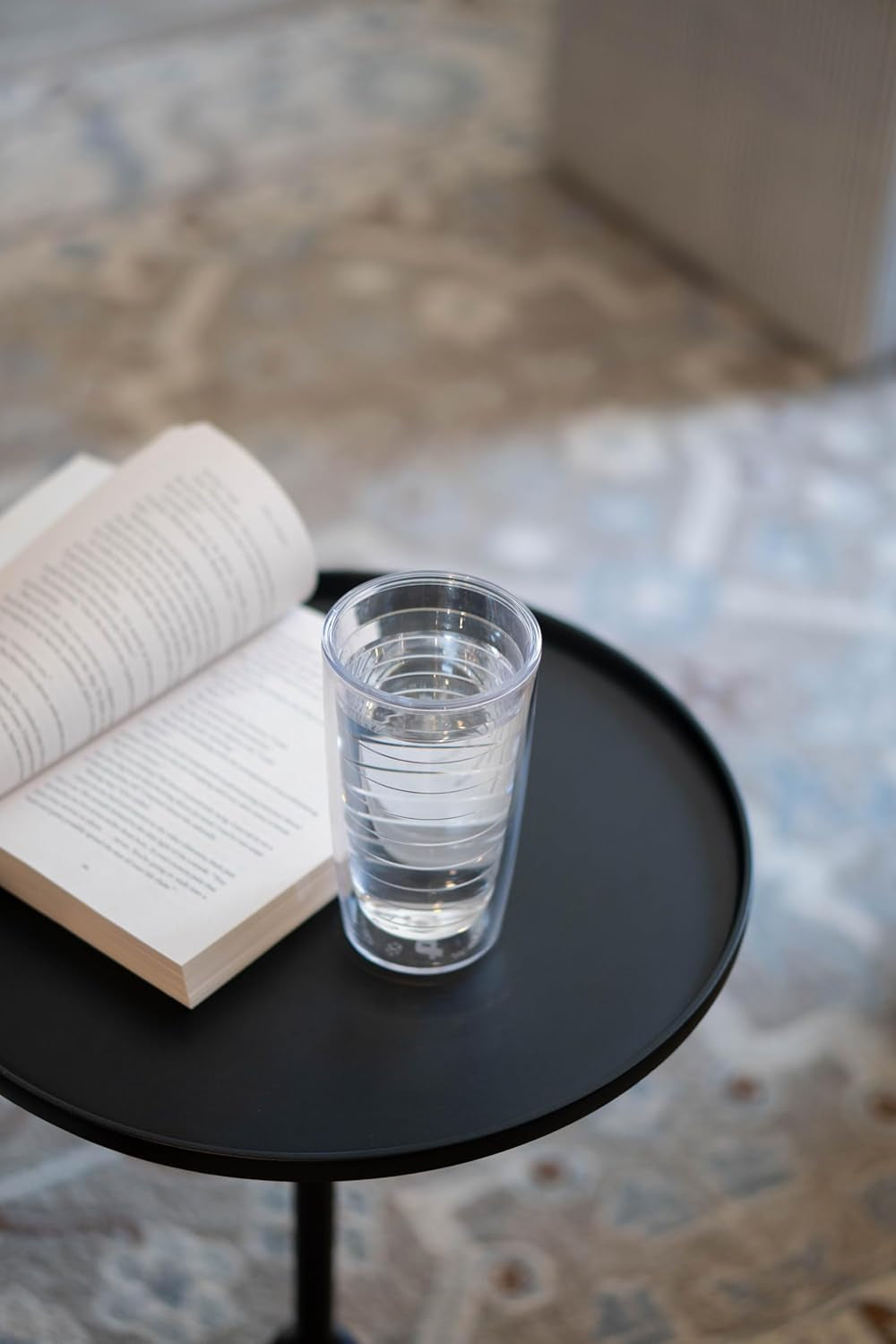 Clear & Colorful Tabletop Made in USA Double Walled Insulated Tumbler Travel Cup Keeps Drinks Cold & Hot, 16Oz - 4Pk, Clear