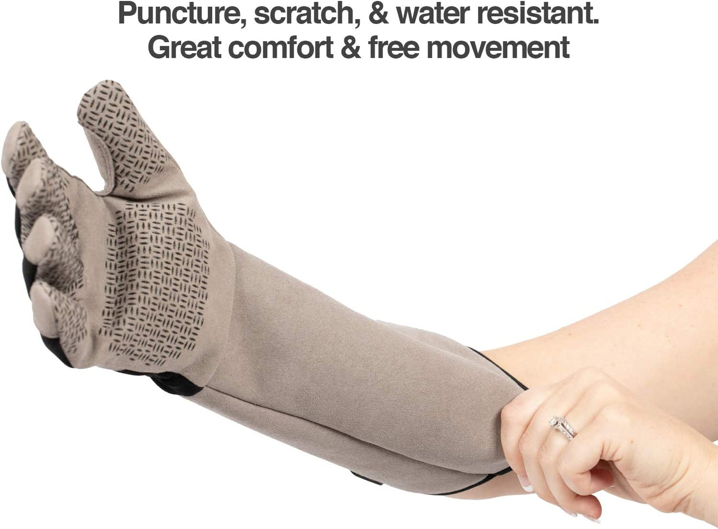 Multipurpose Pet Glove for Grooming, Trips to Vet, Handling. [Puncture & Scratch Resistant, Water Resistant]. 12 Month Warranty for Manufacturer Defects Grey