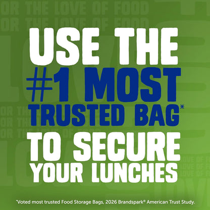 Ziploc Sandwich and Snack Bags with Easyguide Texture, Plastic Storage Bags with Grip 'N Seal Technology, 105 Bags Total