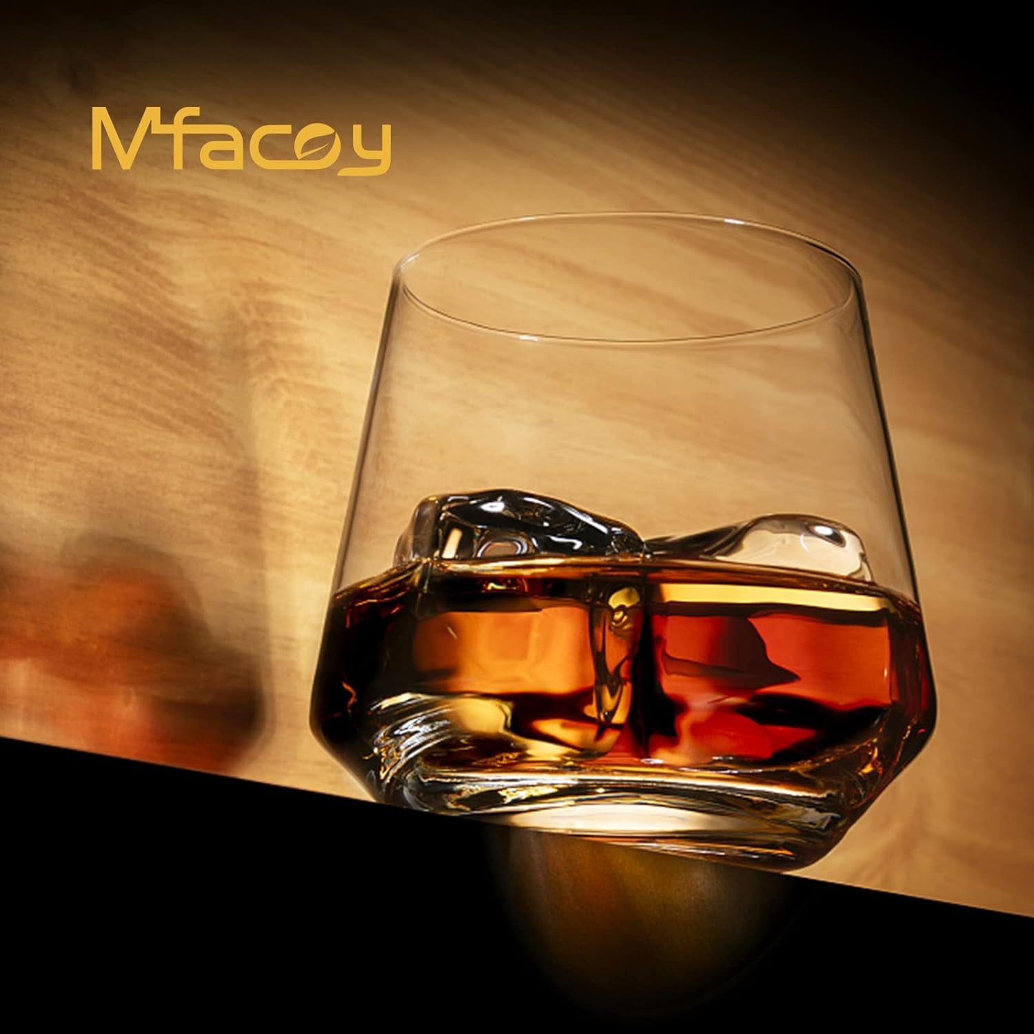 Drinking Glasses Set of 8-4 Tall Glass Cups 18 Oz & 4 Short Stemless Wine Glasses 13 Oz, Highball Glasses, Glassware Sets for Cocktail, Beer, Wine, Whiskey, Water & Juice Drinkware