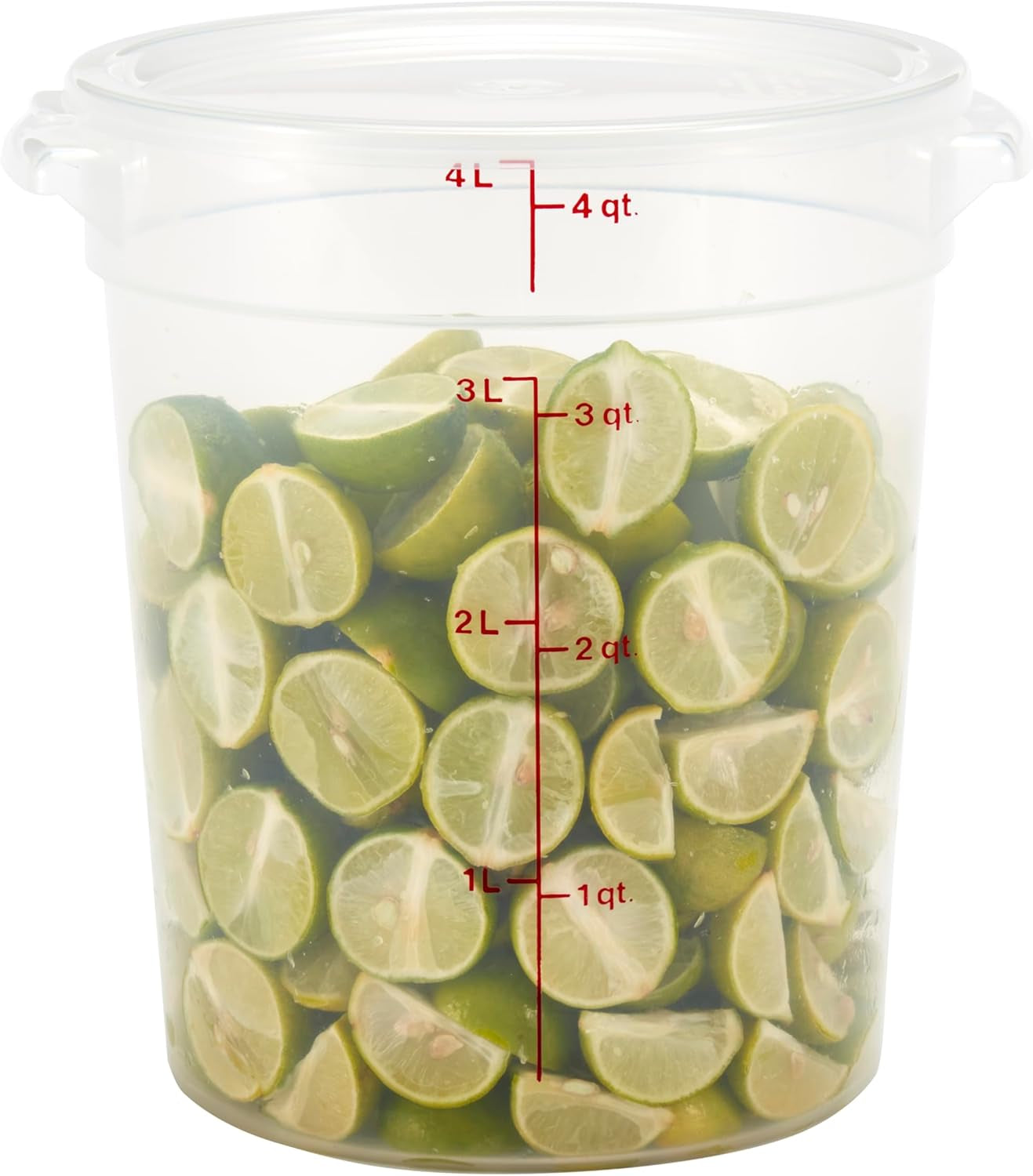 Food Storage Containers with Lids (Bpa-Free) - 4 Quart - Food Grade Buckets with Lids (2 Pack) - for Dough Proofing and Brining (Translucent)