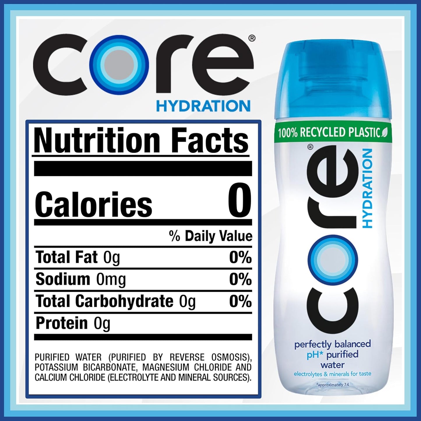 Hydration Nutrient Enhanced Water, 16.9 Fluid Ounce (.5 Liter) Water Bottles, 6 Pack