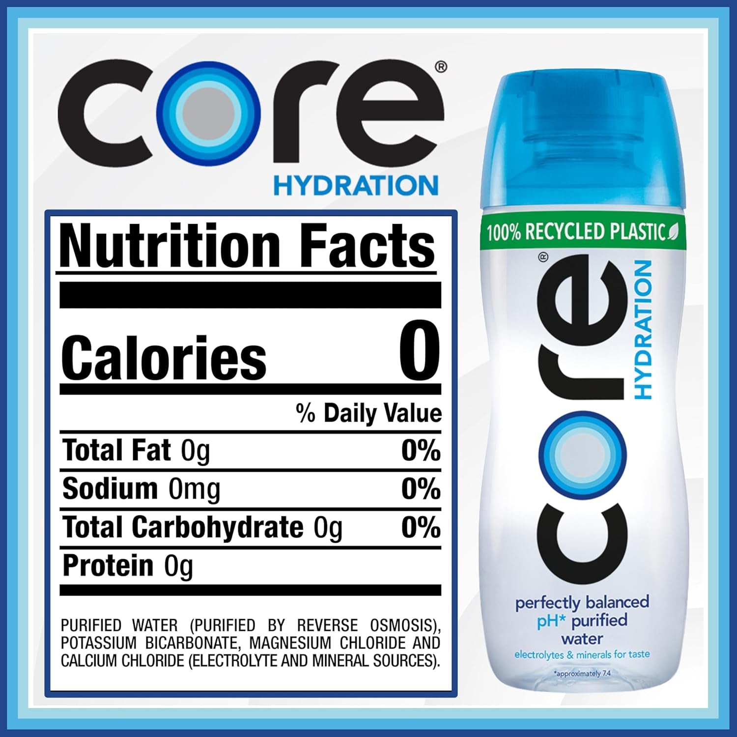 Hydration Nutrient Enhanced Water, 16.9 Fluid Ounce (.5 Liter) Water Bottles, 6 Pack