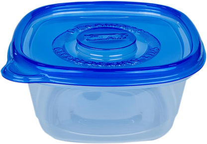 ware Tall Entree Food Storage Containers with Lids, Large Square BPA Free Plastic for Meal Prep and Lunches, Lock Tight Seal, Microwave and Dishwasher Safe, 42 Oz, 3 Count