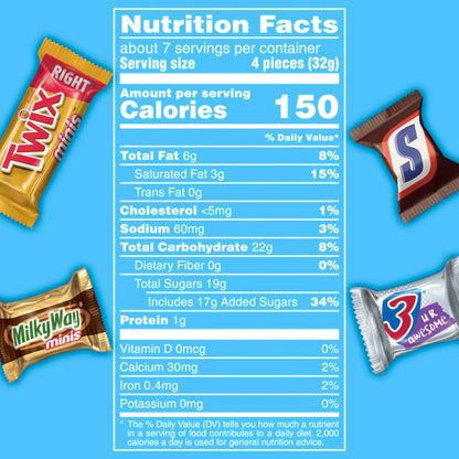 SNICKERS, TWIX, MILKY WAY and 3 MUSKETEERS Soccer Watch Party Candy Individually Wrapped Chocolate Candy Bars Football Variety Pack, Sharing Size, 8.31 Oz Bulk Bag