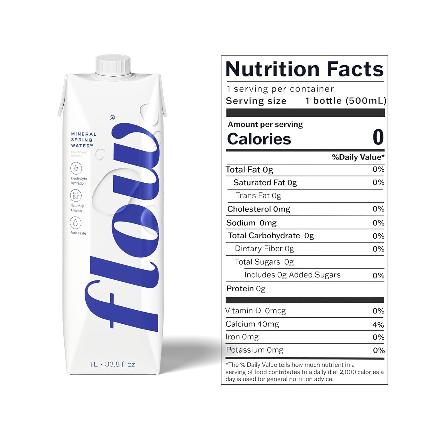Alkaline Spring Water, 100% Naturally Alkaline,1L (Pack of 6)