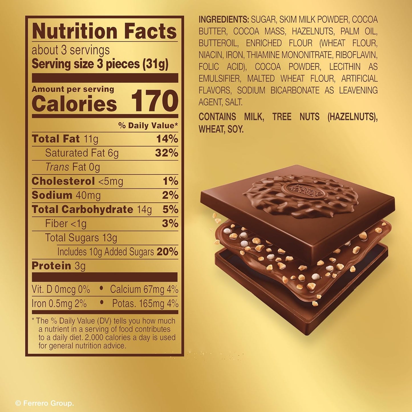 Premium Assorted Chocolate Squares, Individually Wrapped Chocolates, Great for Sharing or Gifting, 3.7 Oz