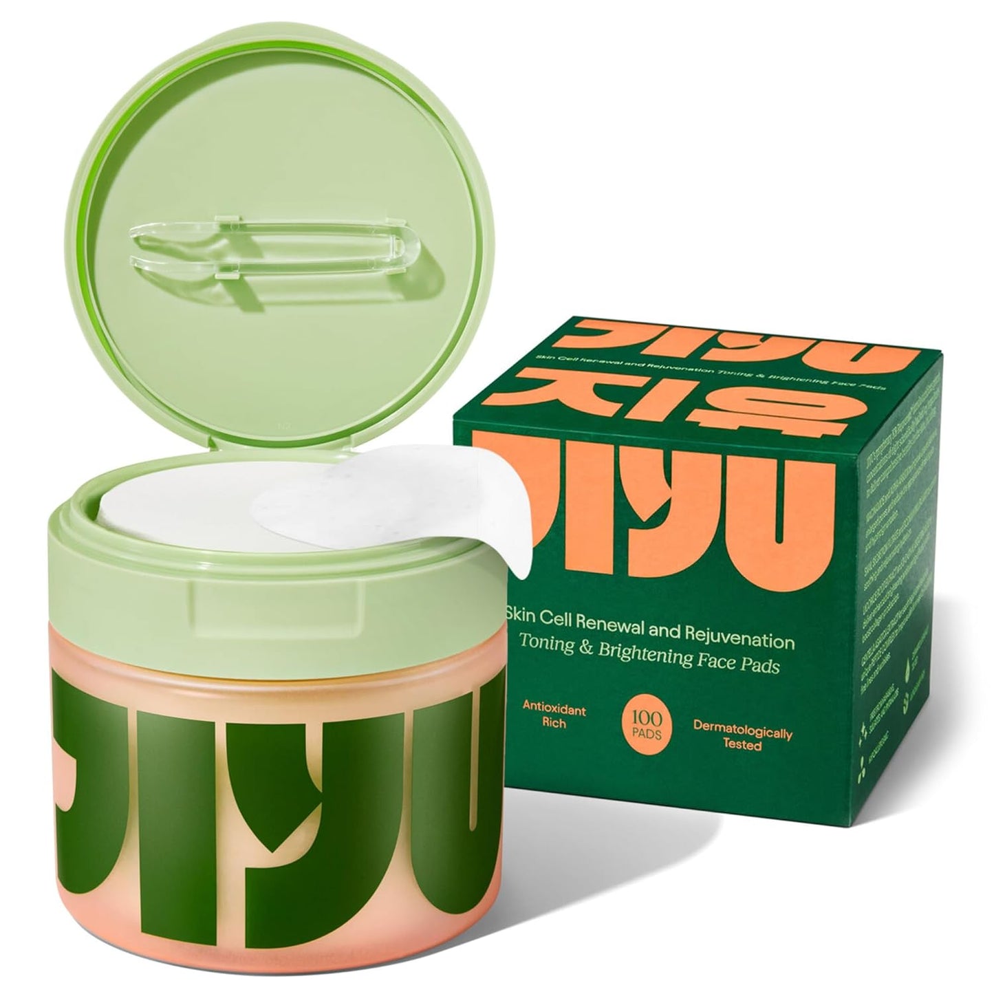 Toning Polish Pads - Korean Skincare for Dark Spots, Wrinkles & Dull Skin - Hydrating Facial Treatment with Snail Mucin, Niacinamide, Peptides & Centella - 100 Count