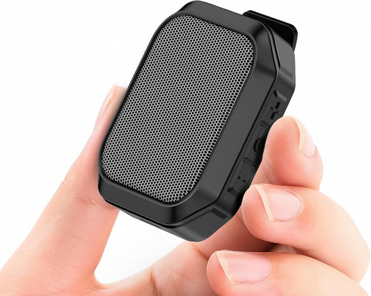 Wearable Bluetooth Speaker,Ipx7 Waterproof Outdoor Speakers,Clip-On Wireless Small Portable Speaker with Bluetooth 6.0,Tws,Hands-Free Calls for Work,Golf,Camping